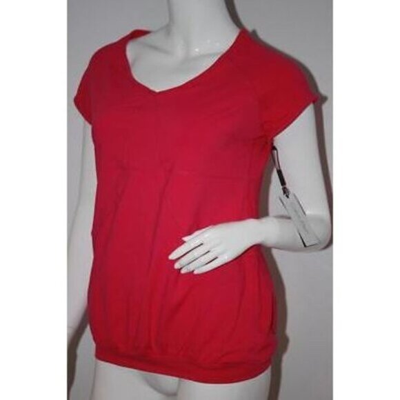 CALVIN KLEIN Performance HOT PINK Run SPORT Top YOGA Shirt QUICK DRY Reflective - Picture 1 of 1